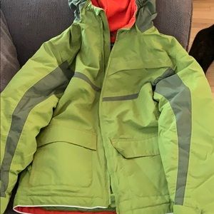 Green and orange jacket